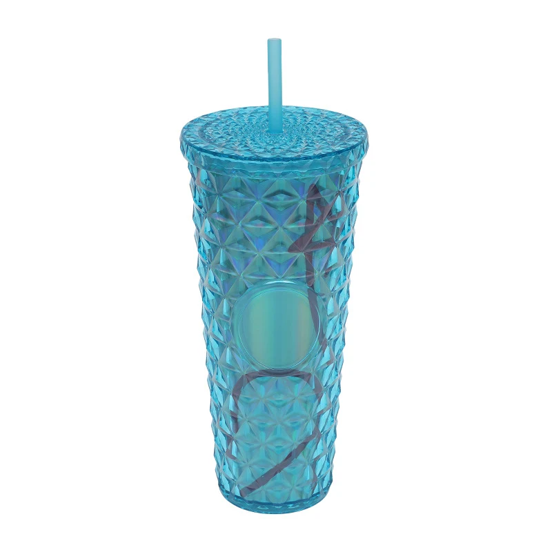 24oz Plastic Water Bottles with Straw 1