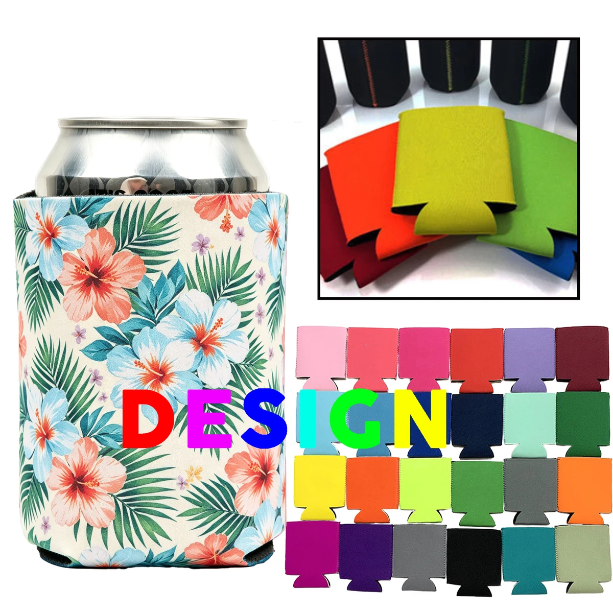 Custom Neoprene Insulated Can Sleeve, custom koozie with logo imprint 1