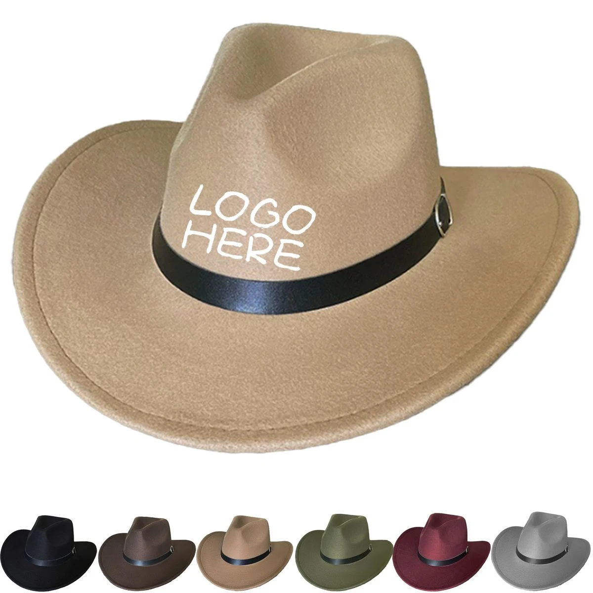 Belt Accent Western Cowboy Hat 1