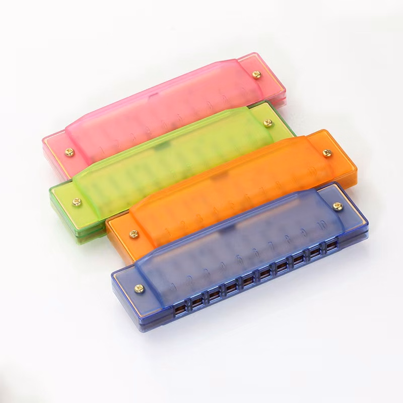 Kids Clearly Colorful Translucent Harmonica