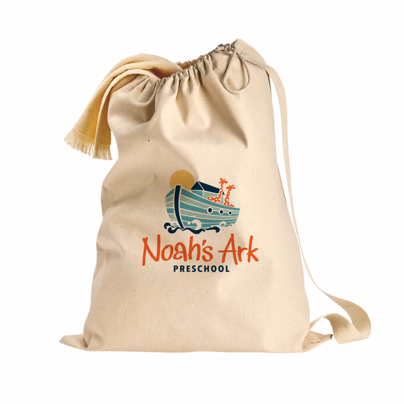 NATURAL HEAVY CANVAS DRAWSTRING LAUNDRY BAG - 19" x 27"_R127NBLY