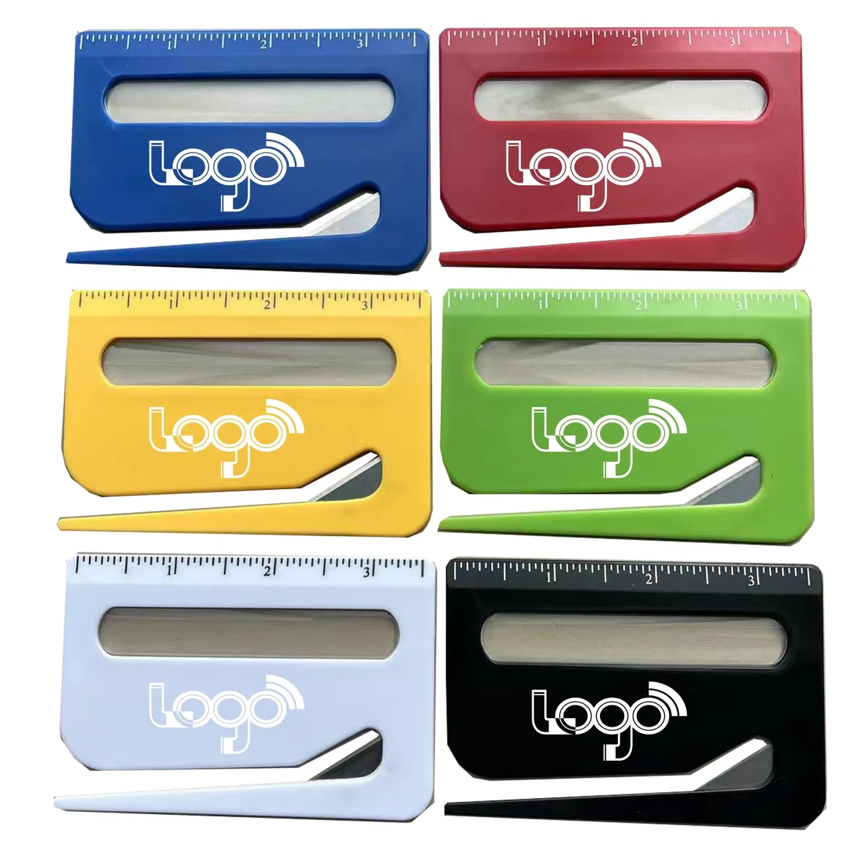 Custom Logo Letter Opener with Magnifier & Ruler 1