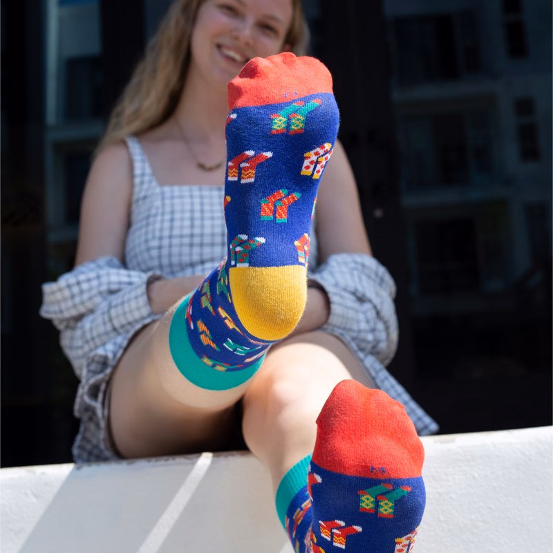 Crew Birthday Socks - Celebratory Footwear for Your Day - American Made