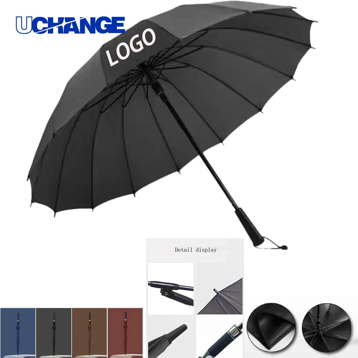 Custom Logo Golf Umbrella Promotional Advertising Rain Gear 1