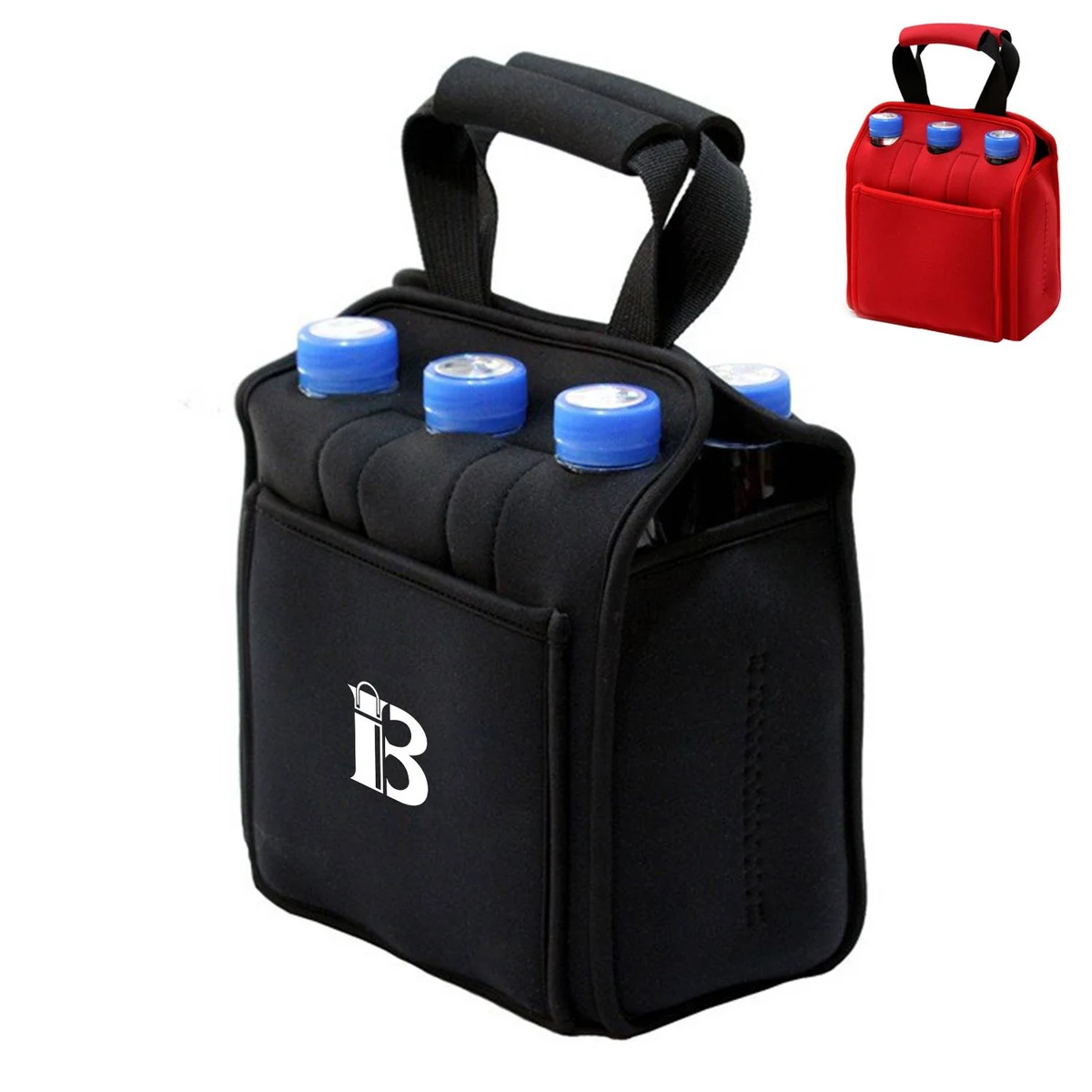 Six Pack Neoprene Beverage Tote Bag 1