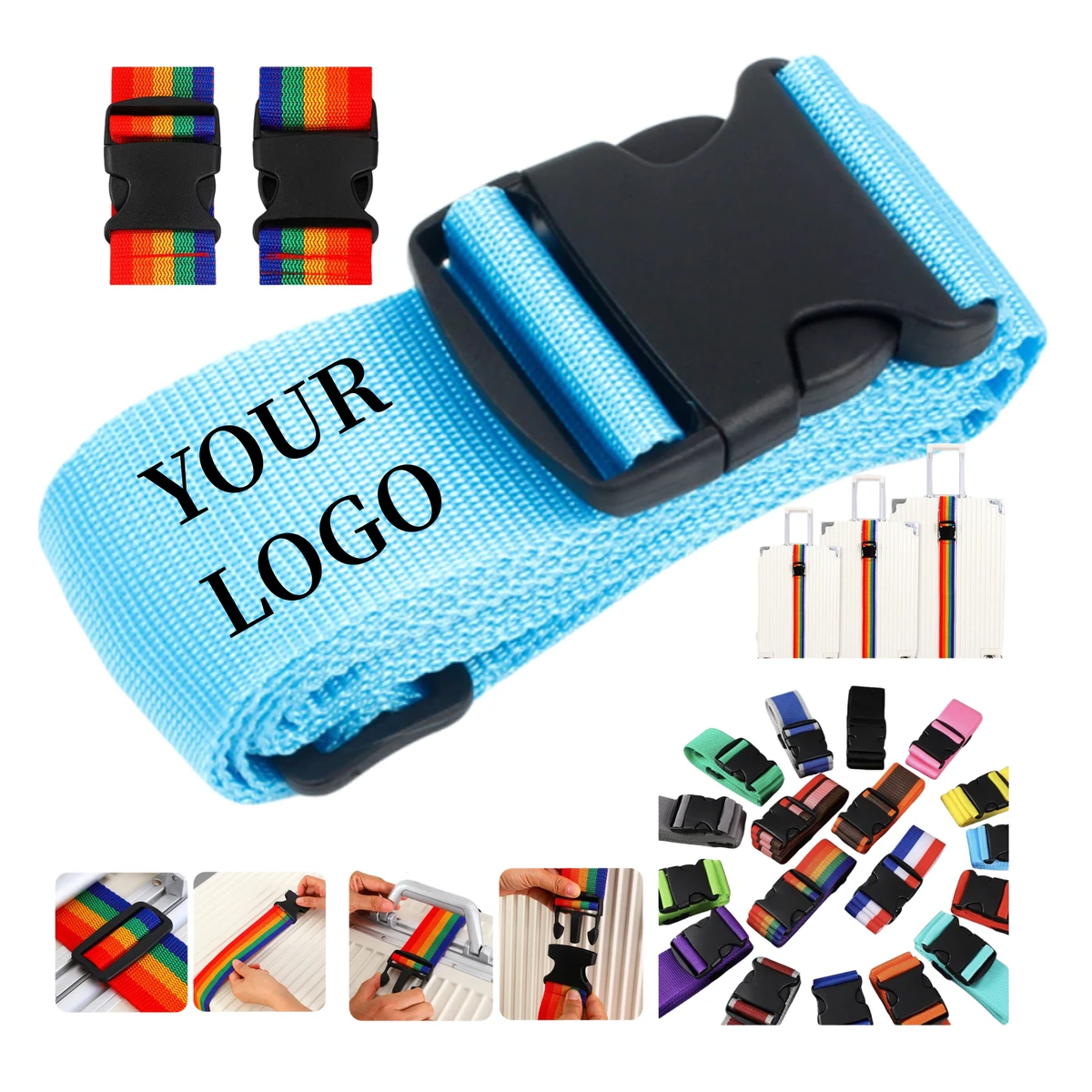 Polyester Luggage Strap POM Buckle Security 1