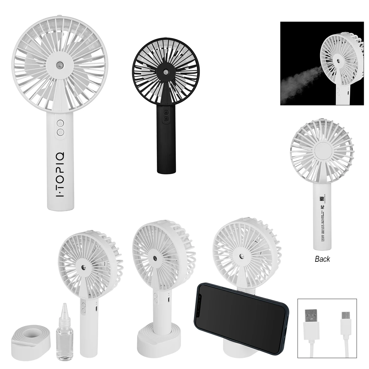 Mist Fan With Phone Stand 1