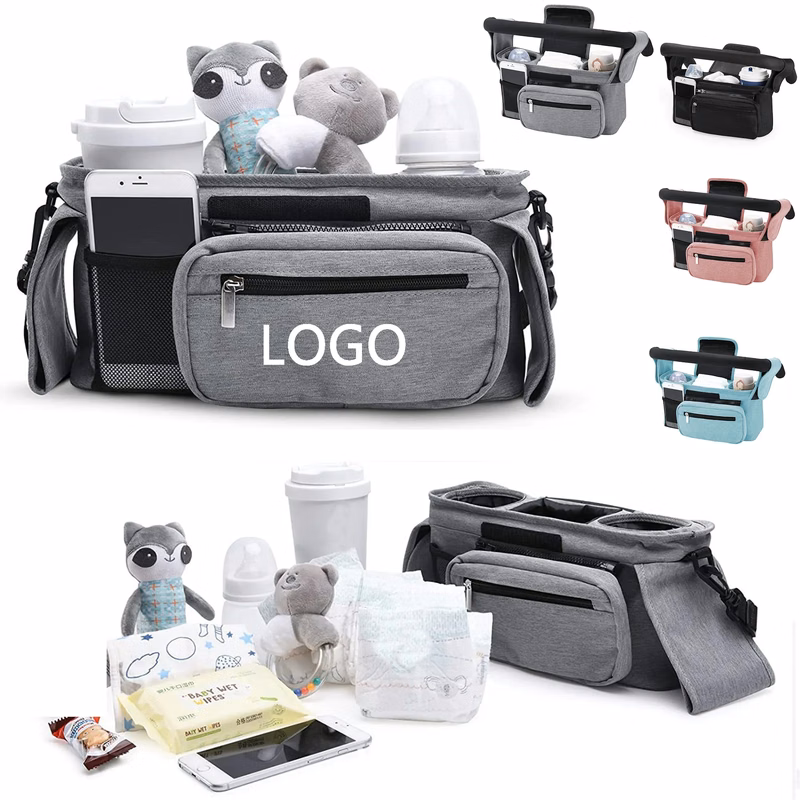 Stroller Organizer Bag with Insulated Cup Holder