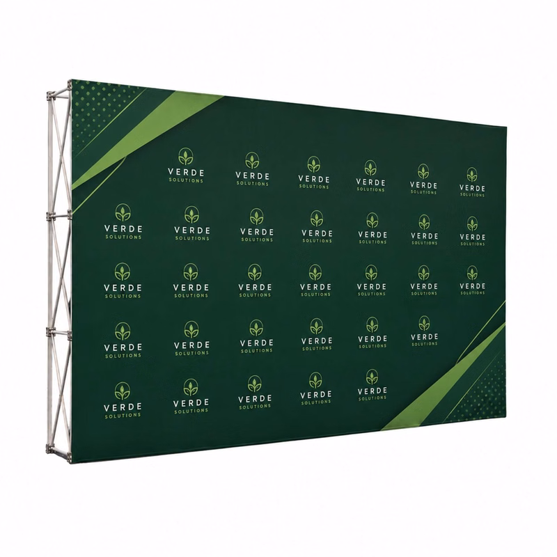 15' Straight Wall Full Height Tension Fabric Pop-up Display Kit, NO SETUP CHARGE
