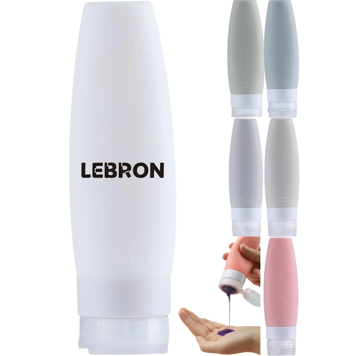 3oz Silicone Leak Proof Refillable Travel Bottle 1