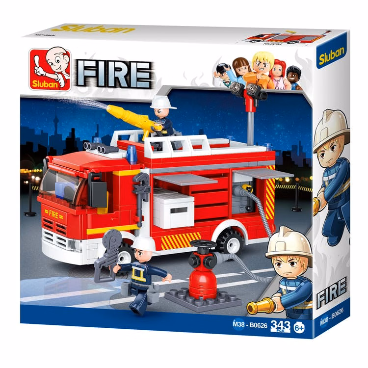 Fire Truck Block Sets - 343 Pieces