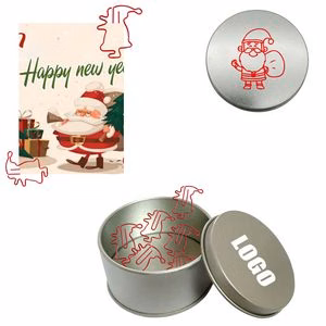 Santa Claus Shaped Paper Clips with Tin Box