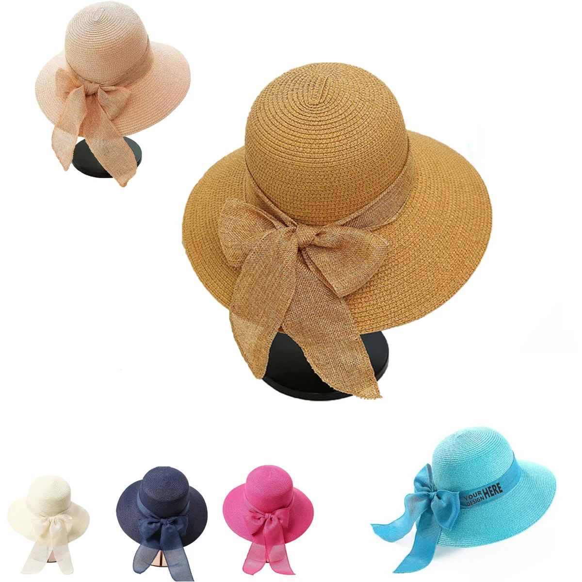 Bow Tourist Beach Straw Hat 1