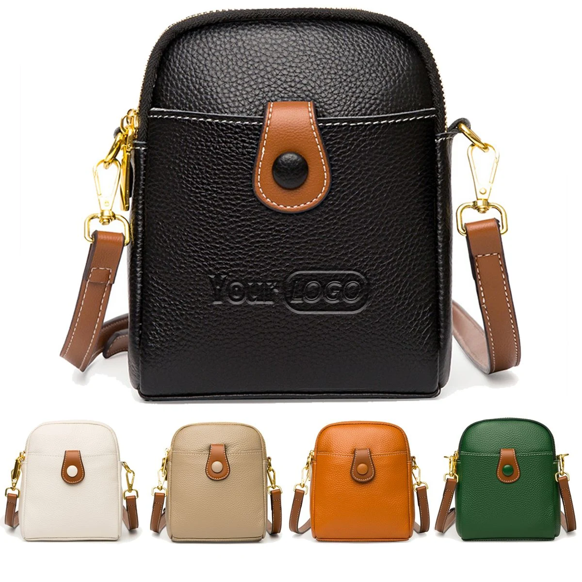 Genuine Leather Small Crossbody Cell Phone for Women Purses 1
