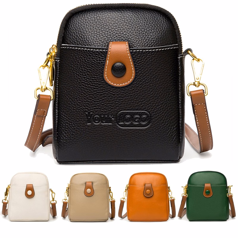 Genuine Leather Small Crossbody Cell Phone for Women Purses