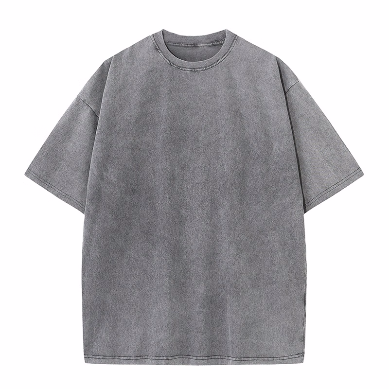 Distressed T-Shirt with Logo Printed
