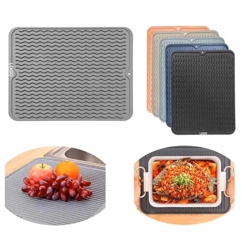 Silicone Dish Drying Mat for Multiple Usage