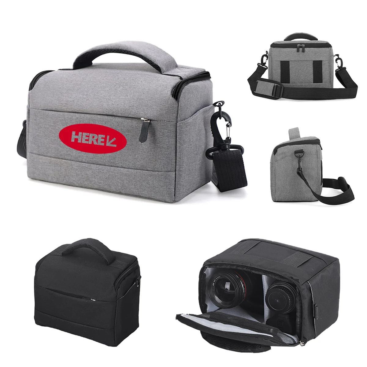 Waterproof Nylon Camera Bag with Adjustable Compartments 1