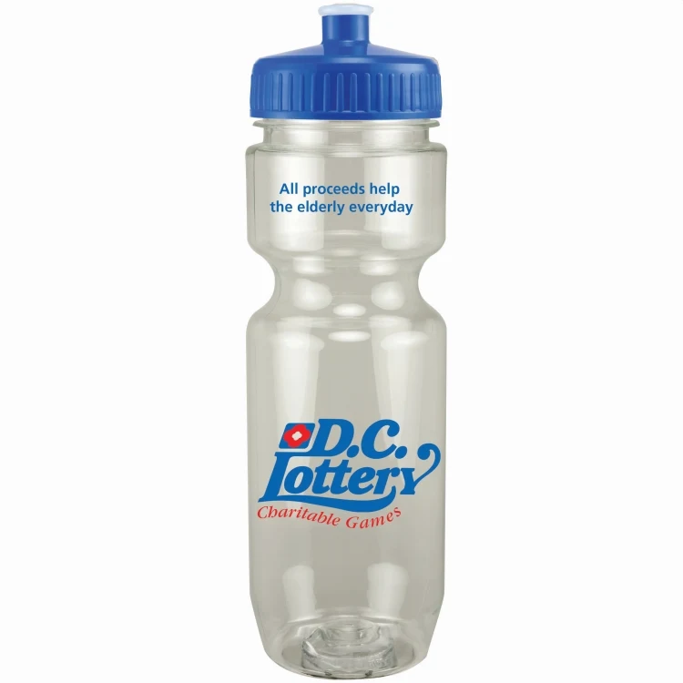 22 Oz Translucent Bike Bottle w/ Push Pull Lid 1
