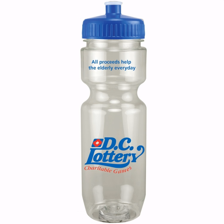 22 Oz Translucent Bike Bottle w/ Push Pull Lid