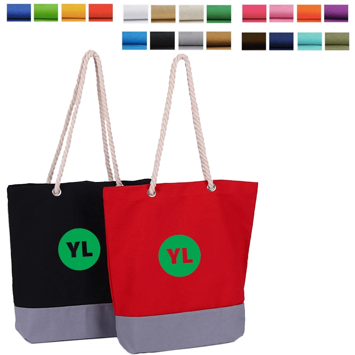 Large Canvas Tote Bag With Handles, custom tote bag with logo imprint 1