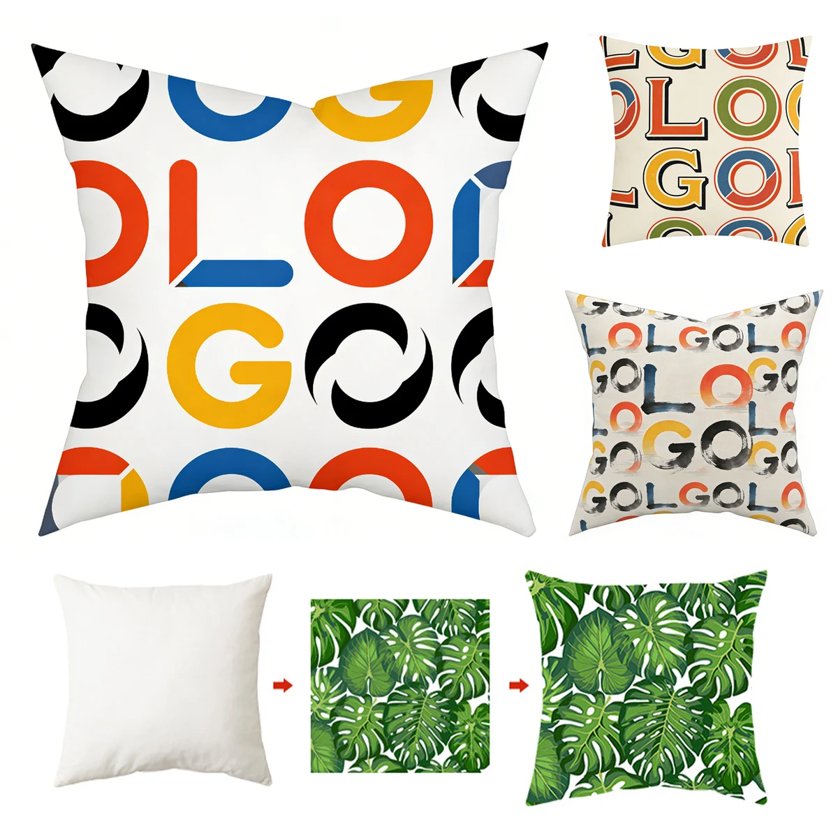 Double-Sided Full-Color Printed Pillow (Includes Stuffing) MOQ 20 1