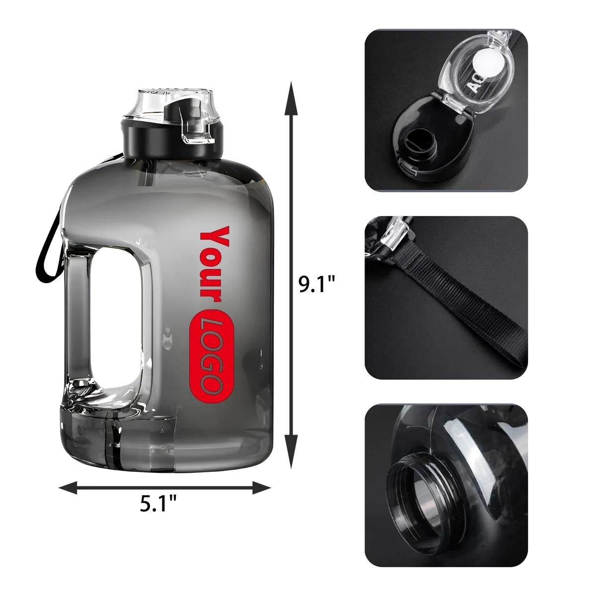 57 OZ Plastic Sport Water Bottle 1
