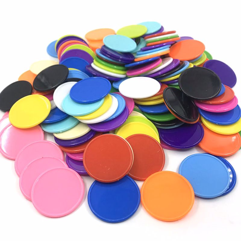 Full Color Round Solid Plastic Token