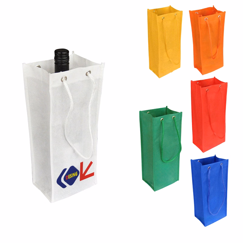 Kraft Paper Wine Gift Bag with Twisted Handle