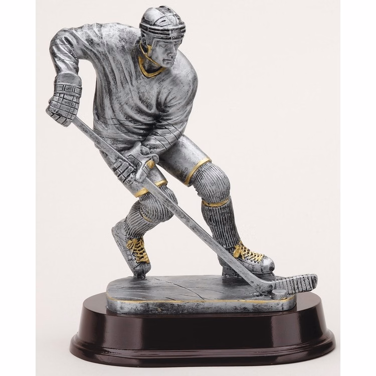 9" Tall Male Hockey Figure Award