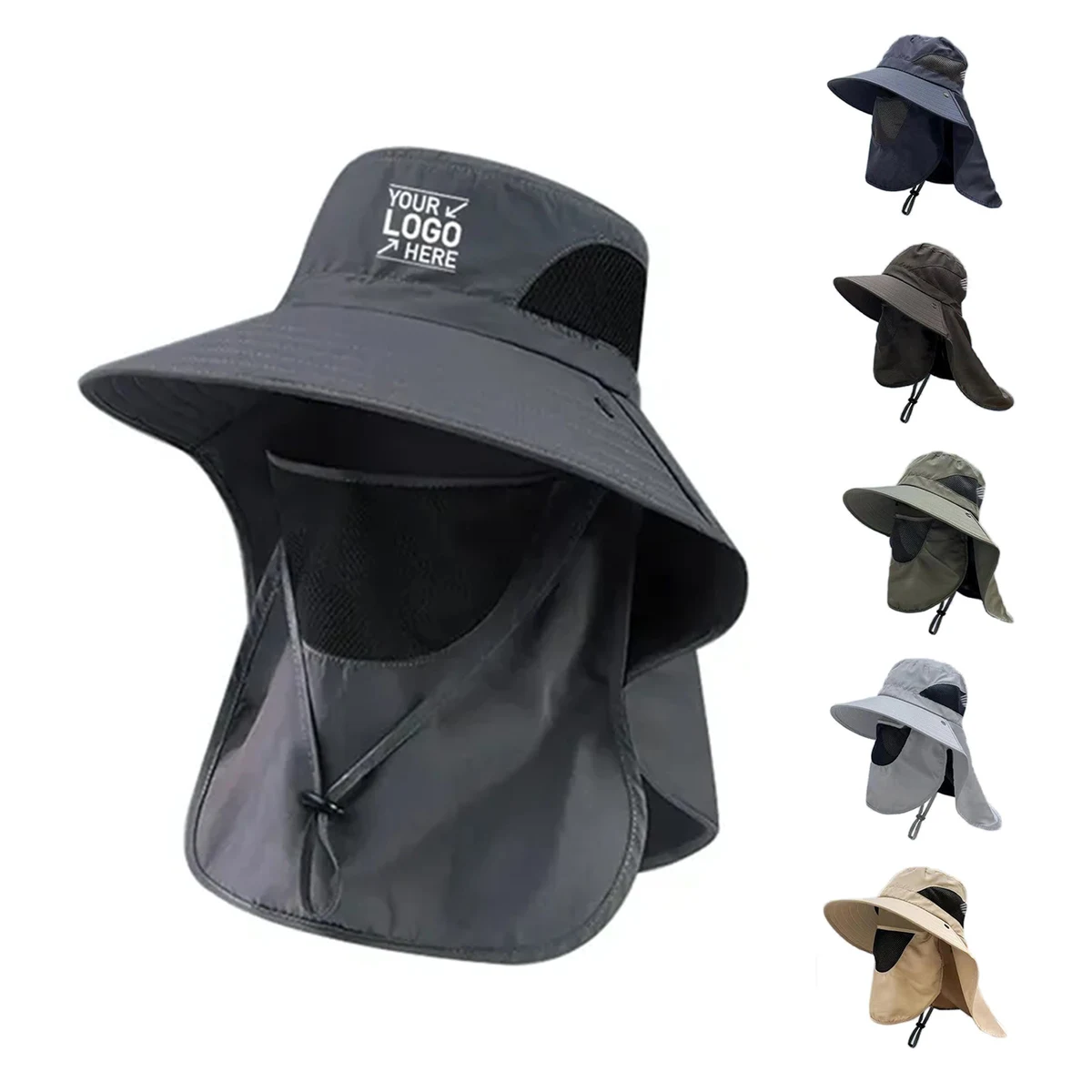 Detachable Face Shield Sun Hat Outdoor Fishing Hiking 1