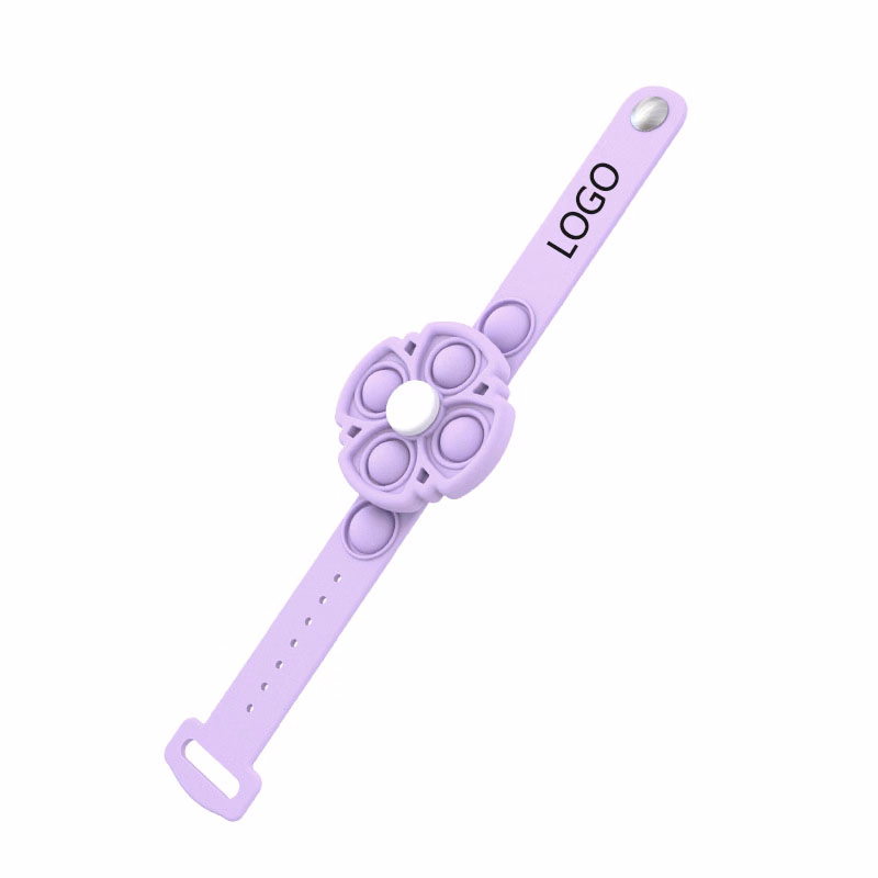 Silicone Fidget Spinner Strap Windmill Toy Rotatable Bracelet / Adjustable Buckle