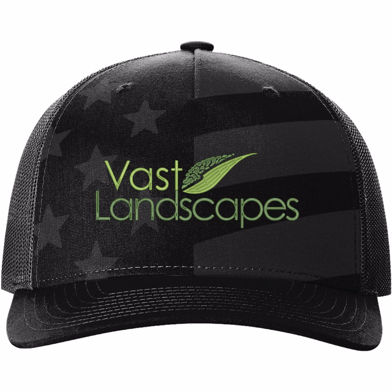 Richardson 112PFP Printed 5-Panel Snapback Trucker Hat w/Leatherette Adhesive Patches or Embroidery