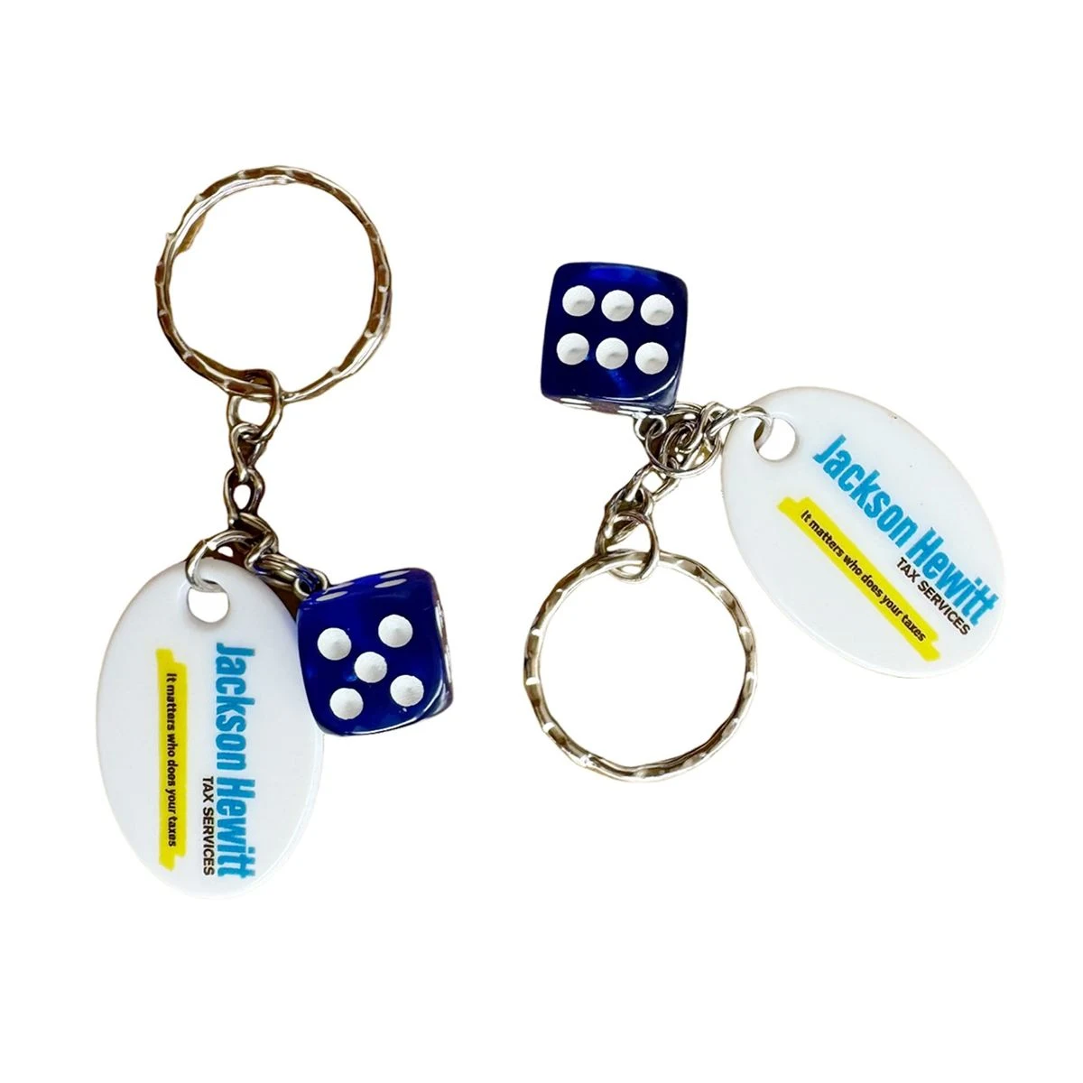 Dice Keychain with Custom Tag 1