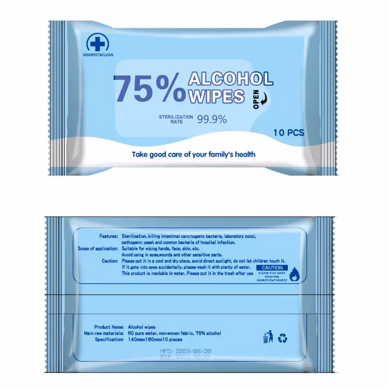 10pc disinfectant wipes