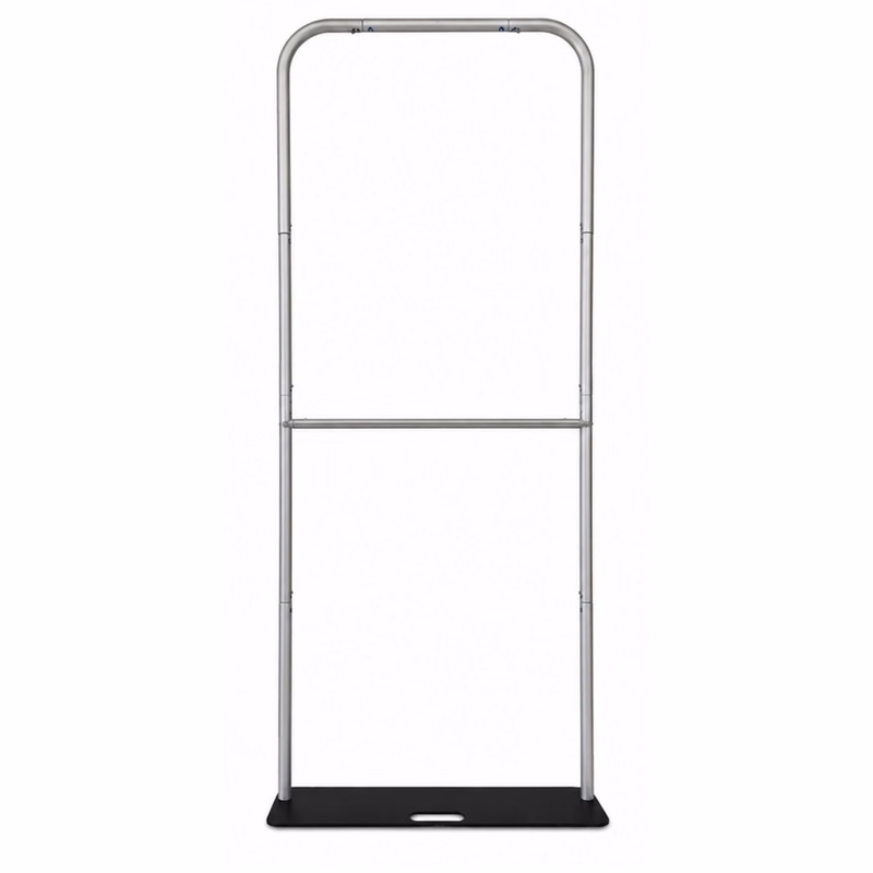 3'W x 90"H EuroFit Banner Hardware Only, Frame with Steel Base and Carry Case, Graphics not included