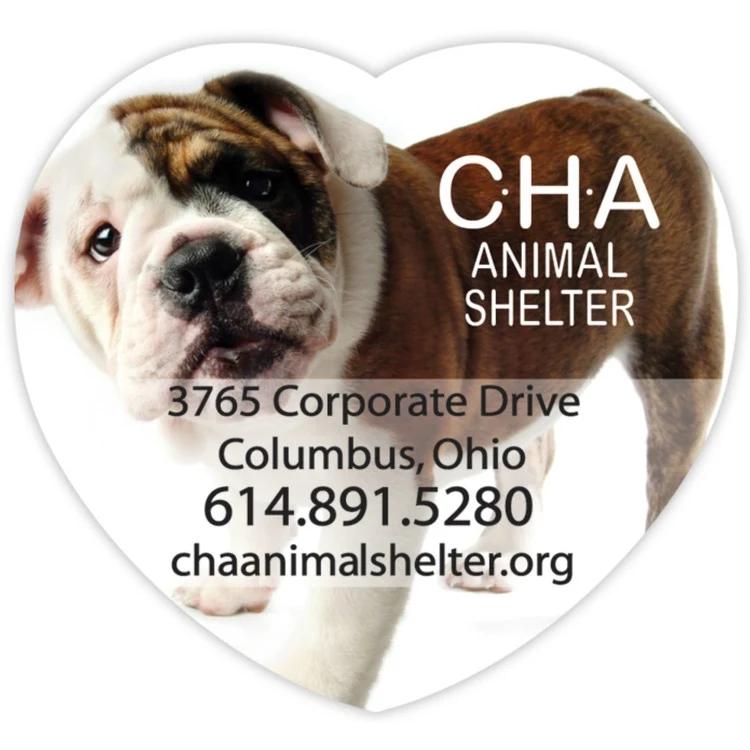 Vinyl Label Full Color (3"x2.75") Heart Shape 1