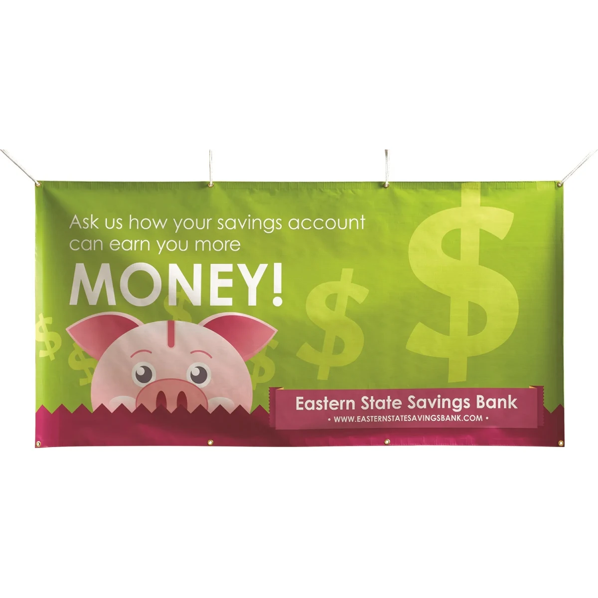 Banner - Vinyl, Hem & Grommet Edge Finish, Full Color 1