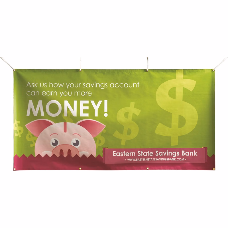 Banner - Vinyl, Hem & Grommet Edge Finish, Full Color
