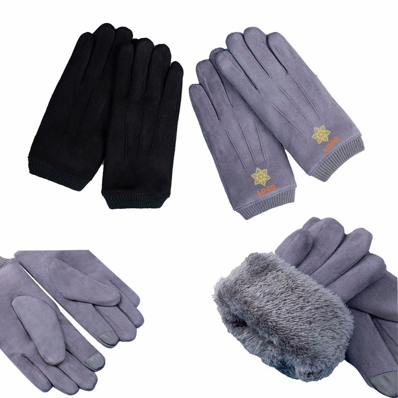 Winter Suede Gloves Touchscreen