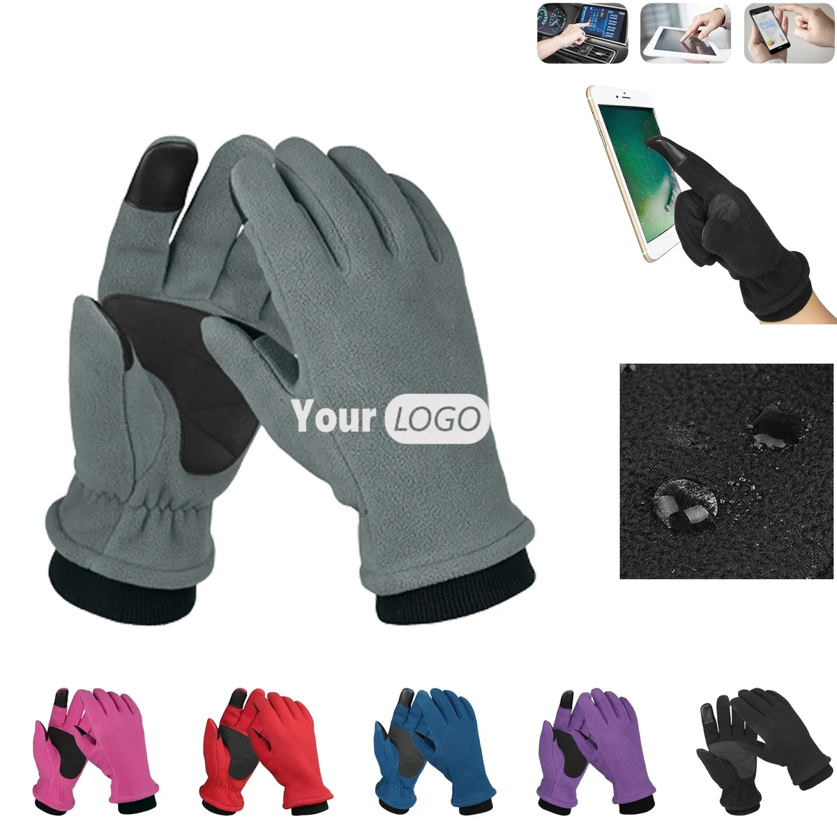 Stay Active Warm Outdoor Autumn Winter Polar Fleece Gloves 1