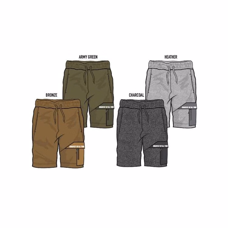 Boys Pull-On Knit Shorts - Size 8-18 Assorted Colors