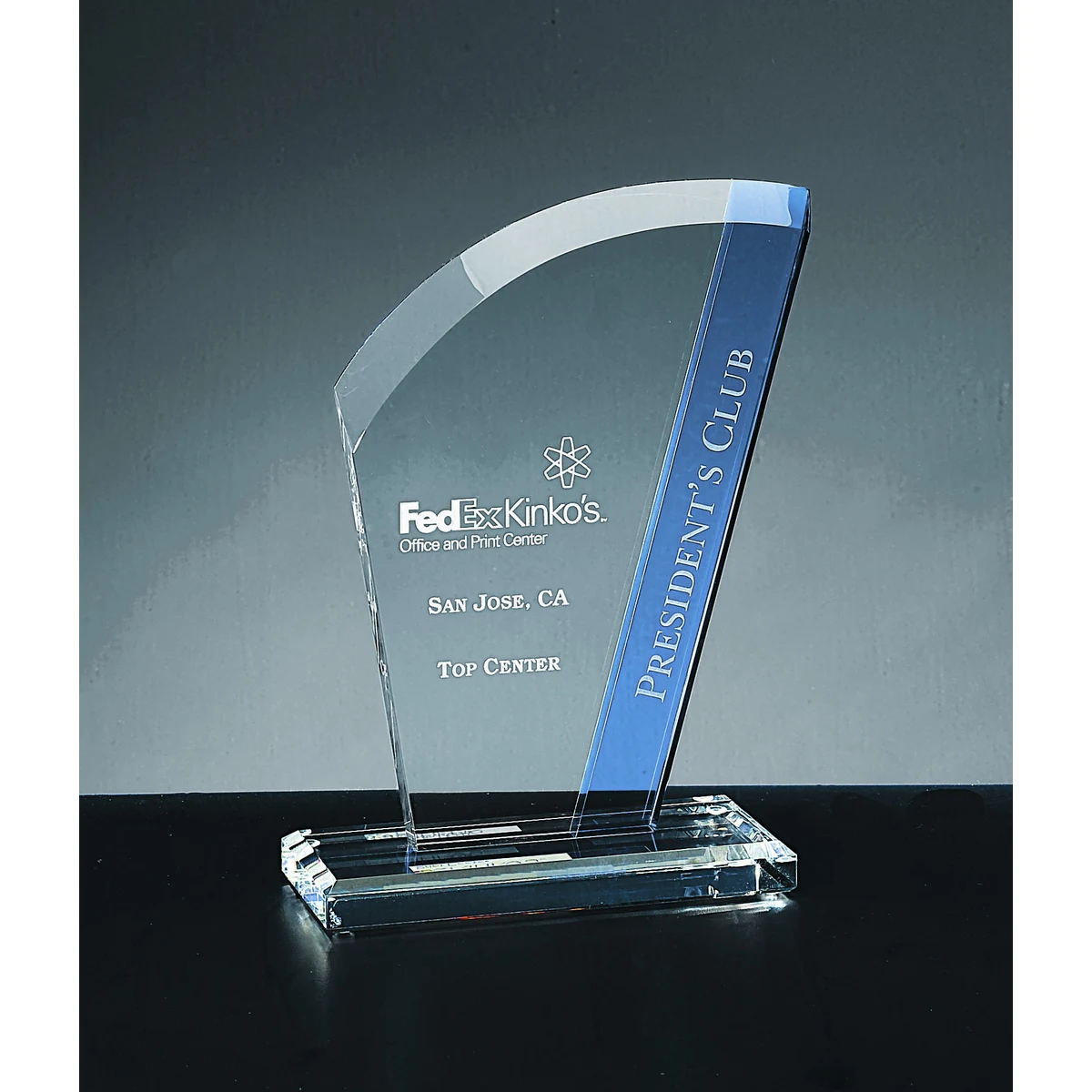 9" Crystal Blue Fin Award 1