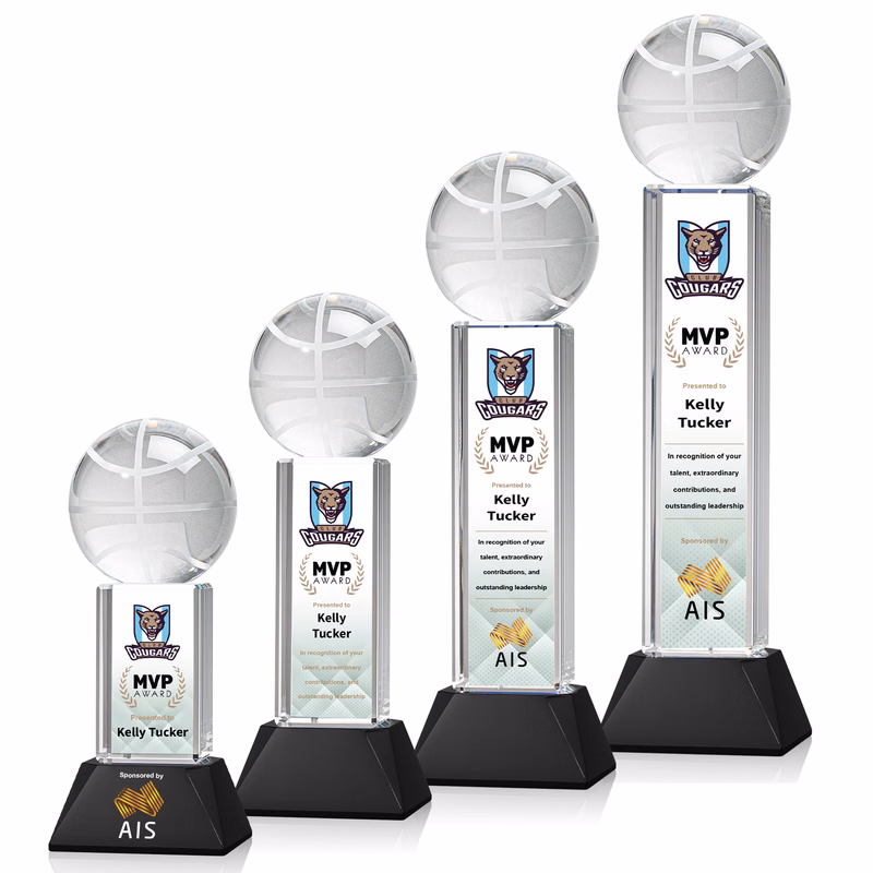 Basketball VividPrint™ Award on Stowe - Black