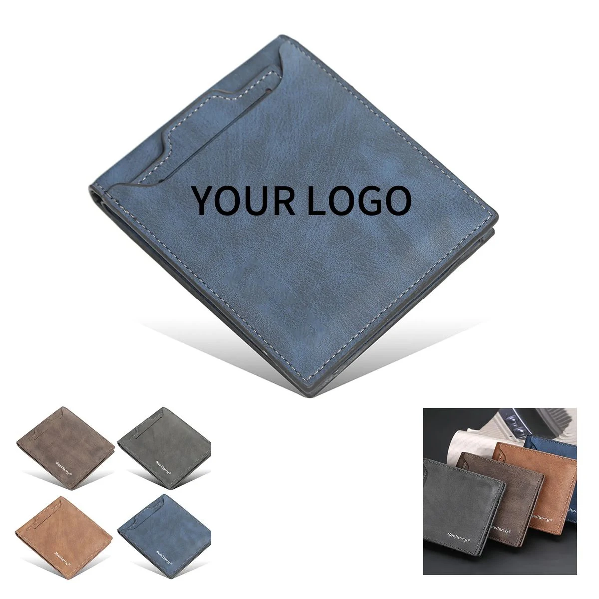 Durable PU Tri Fold Wallet for Business or Daily Carry 1