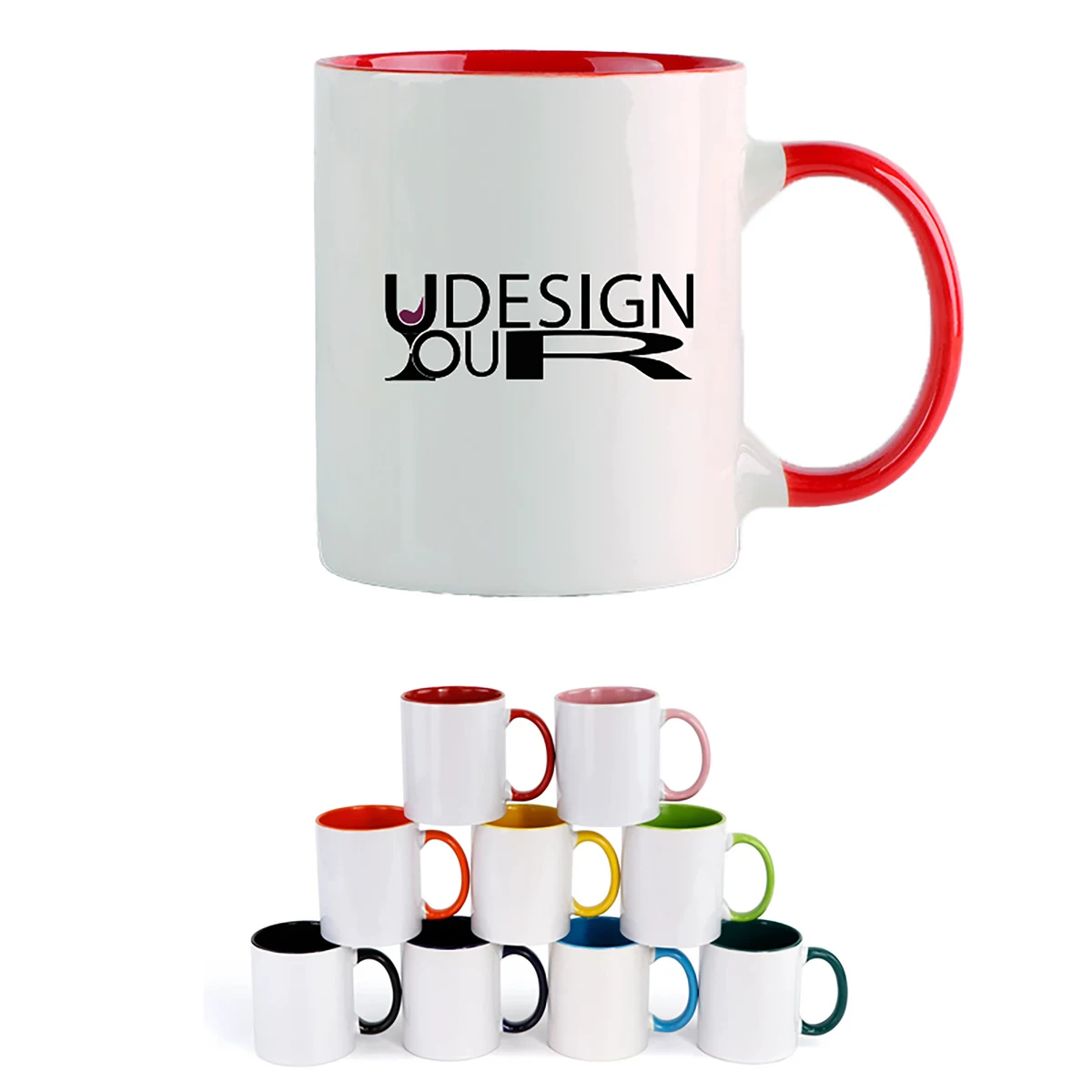 Two-Tone Ceramic Coffee Mug 12oz 1