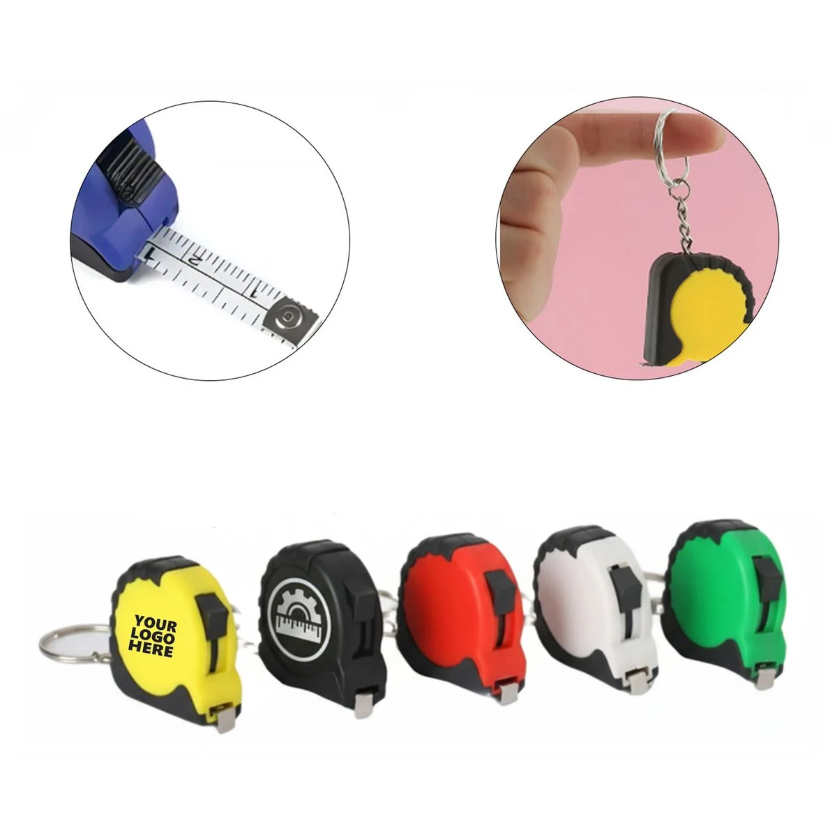 Personalized Mini 3Ft Retractable Ruler Keychain 1