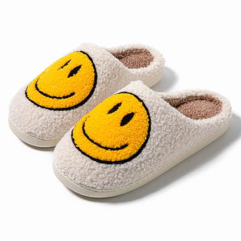 Smiling cotton slippers