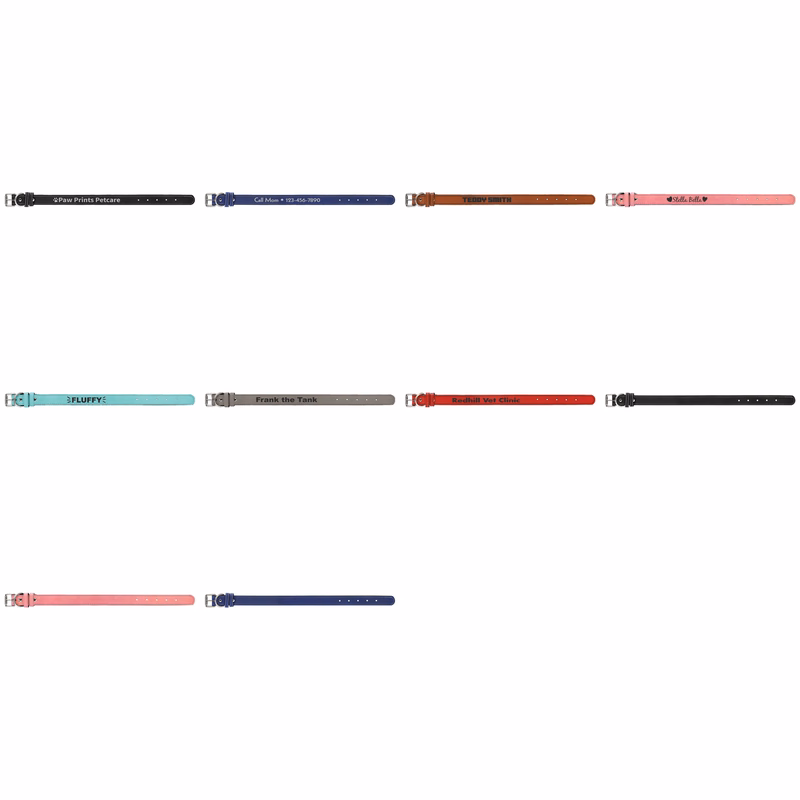Medium 19" x 1" Laserable Leatherette Dog Collar