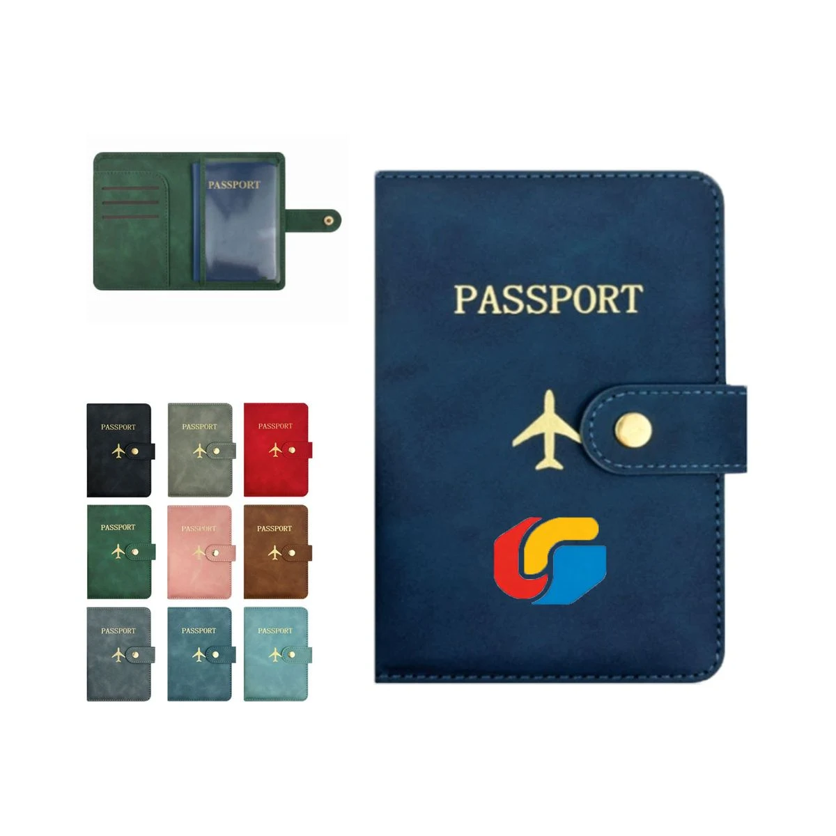 5.8"x 4"PU Leather Passport Holder 1